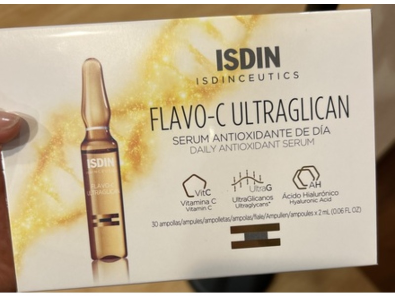 ISDIN Flavo-C Ultraglican Serum, 0.06 fl oz/2 mL, 30 Counts