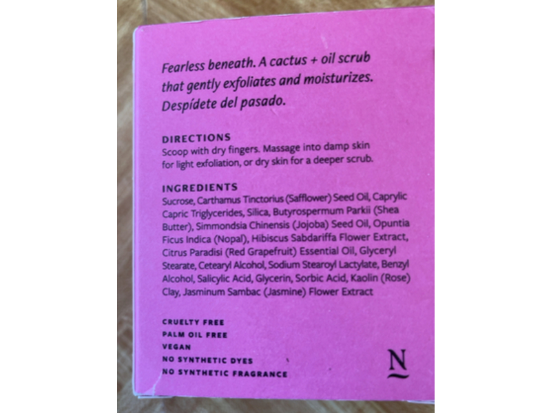 Nopalera Cactus Flower Exfoliant, Hibiscus & Jamaica, 6 oz/170 g