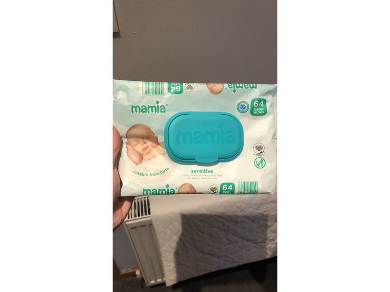 Mamia Sensitive Baby Wipes, 64 Count