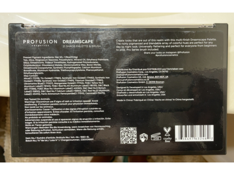 Profusion Cosmetics Dreamscape Eyeshadow Palette & Brush, 1.19 oz/33.6 g