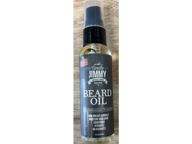Uncle Jimmy Beard Oil, Black Seed Oil & Honey, 2 fl oz/59 mL