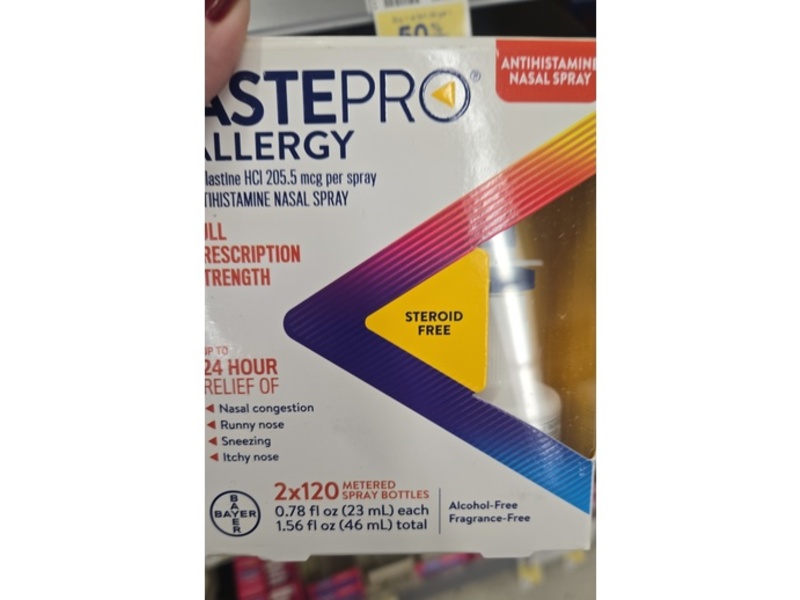 Astepro Allergy Antihistamine Nasal Spray, 0.78 fl oz/23 mL, 2 Count