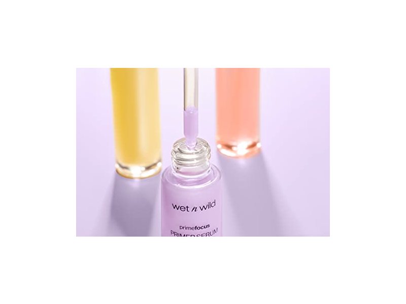 Wet n Wild Prime Focus Pore Primer Serum, Lavender, 1.0 fl oz/30 mL