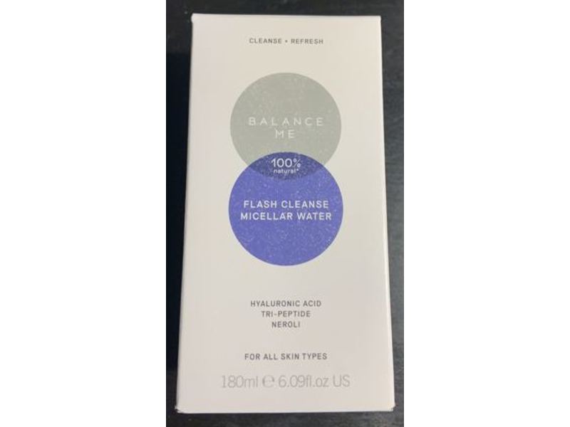 Balance Me Flash Cleanse Micellar Water, Hyaluronic Acid, 6.09 fl oz/180 mL