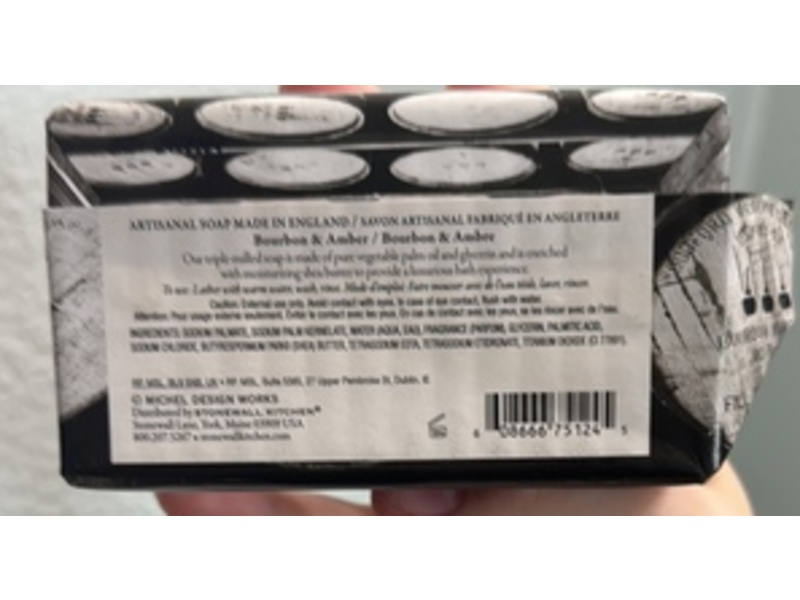 Michel Design Works Shea Butter Soap, Bourbon & Amber, 6.7 oz/190 g