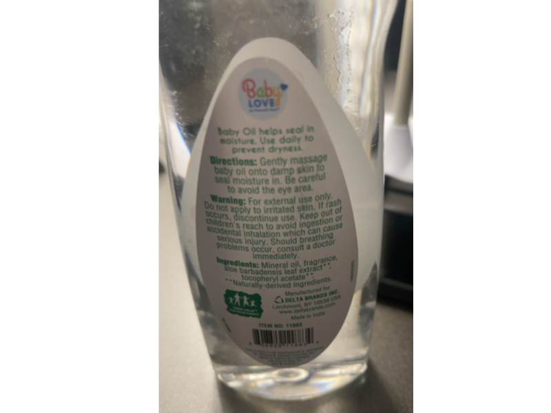 Baby Love Baby Oil, Baby Soft Scent, 14 fl oz/414 mL