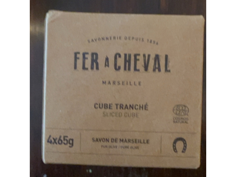 Fer A Cheval Marseille Bar Soap, Pure Olive, 65 g, 4 Count, Pack Of 2