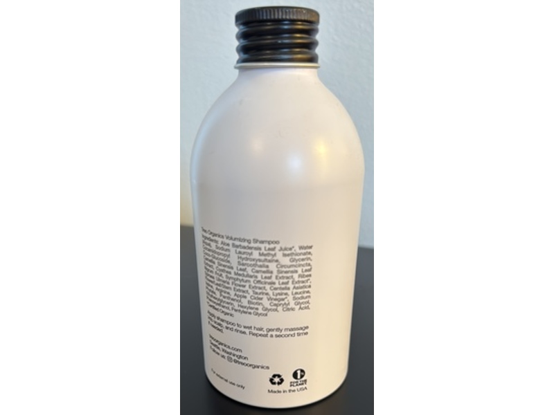 Treo Organics Volumizing Shampoo, Fragrance Free, 10.5 fl oz/310 mL