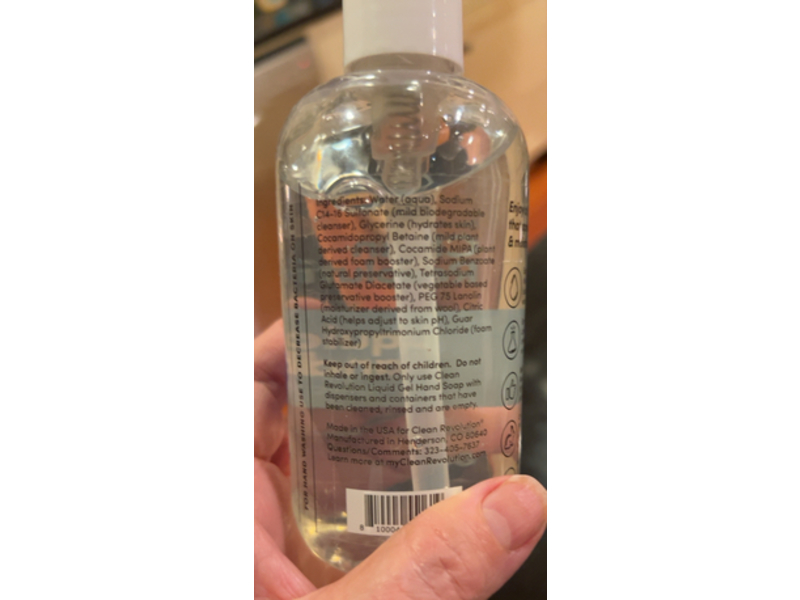 Clean Revolution Liquid Gel Hand Soap, 8 oz/237 mL