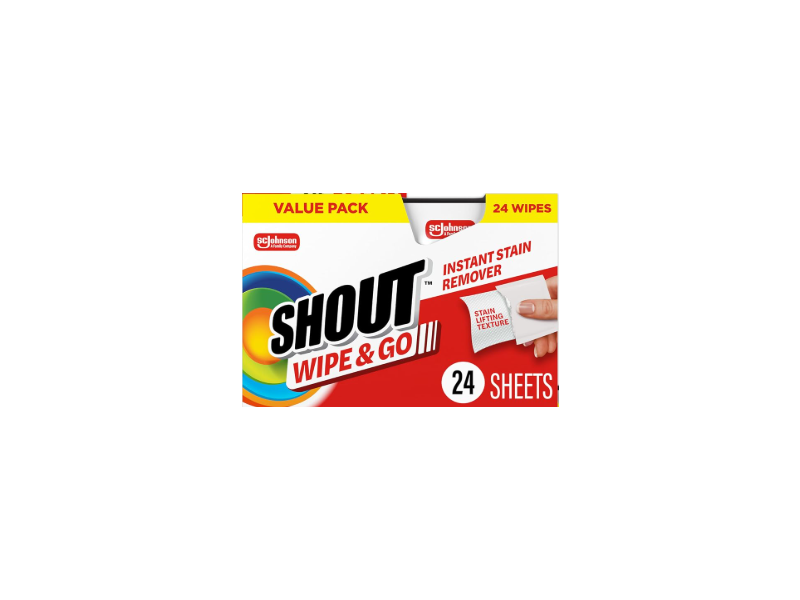 Shout Wipe & Go Instant Stain Remover, 24 Count, Pack of 3
