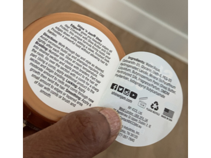 Shine N Jam Firm Hold Shea Edges Beautiful Shin, Shea Butter, 6, 2.25 oz/63 g