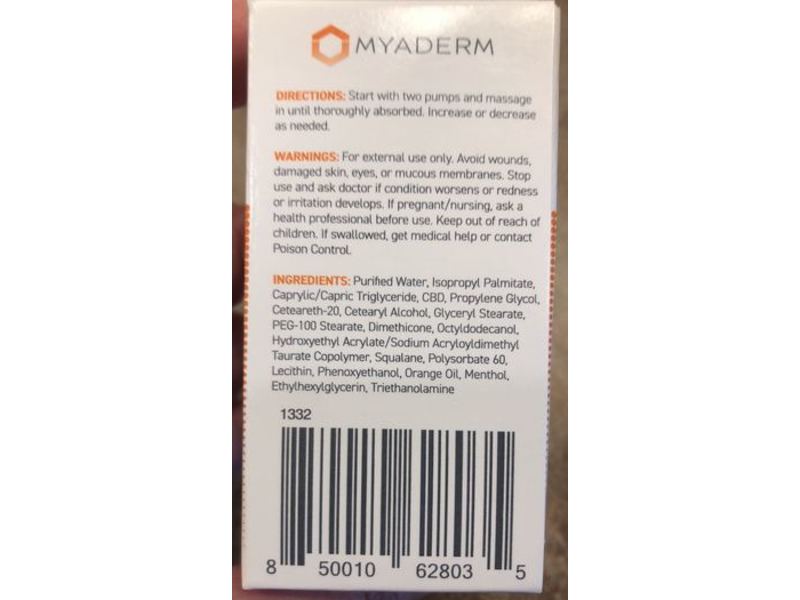 Myaderm Advanced Therapy Relief Cream, 0.5 oz