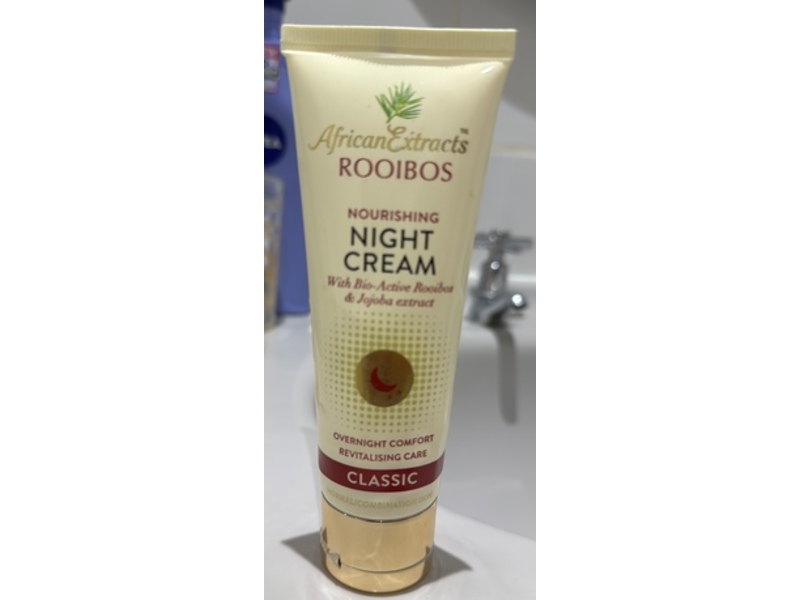 African Extracts Rooibos Nourishing Night Cream, Bio-Active Rooibos & Jojoba Extract, 2.5 fl oz/75 mL