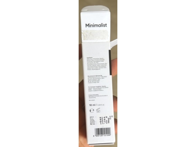 Minimalist Face Serum, Niacinamide 10%, 0.34 fl oz/10 mL