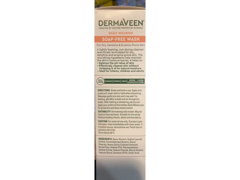 DermaVeen Soap Free Wash, 500 mL