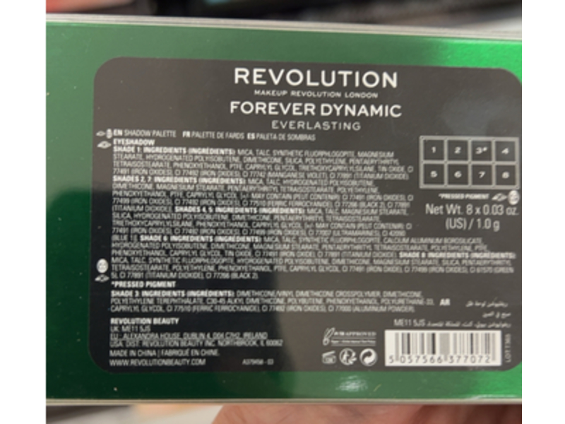 Revolution Eyeshadow Palette, Everlasting, 0.24 fl oz