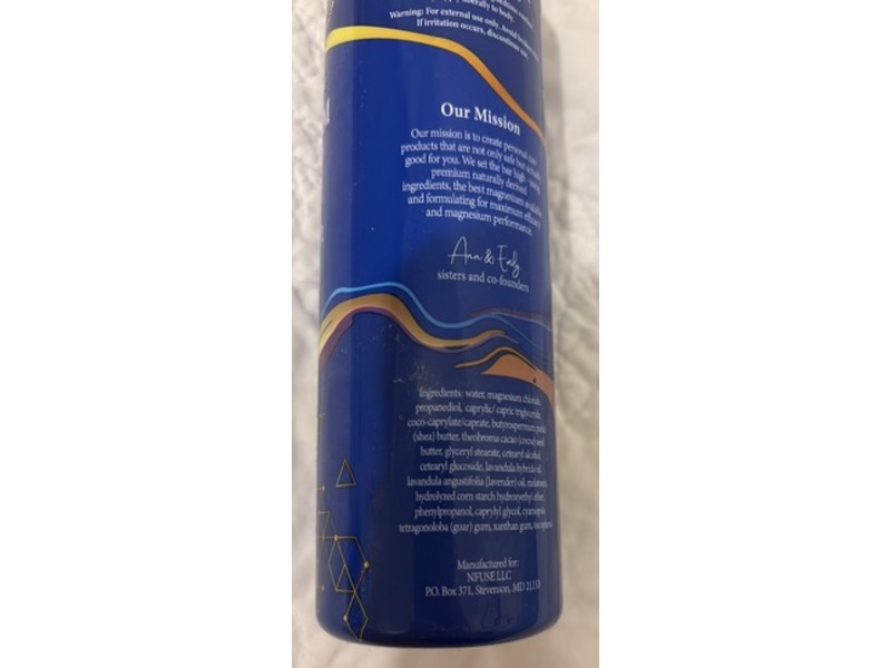 Nfuse Magnesium Sleep Lotion, Melatonin + Lavender Essential Oils, 8 oz/227 g