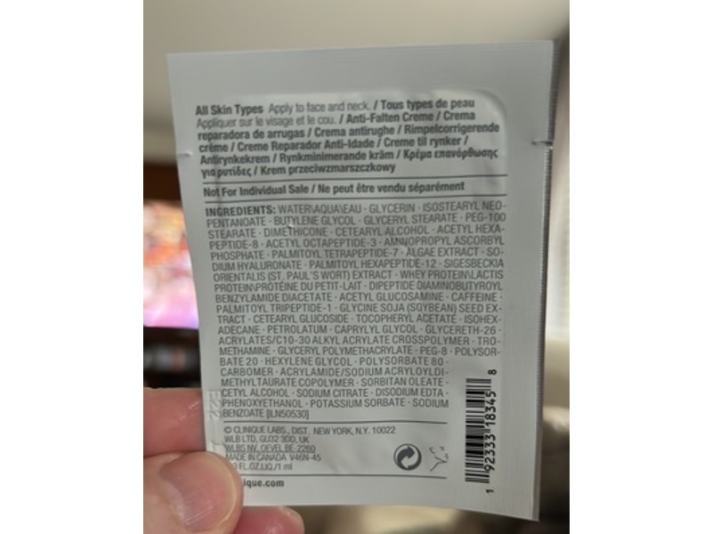 Clinique Smart Clinical Repair Wrinkle Correcting Cream, 0.03 fl oz/1 mL