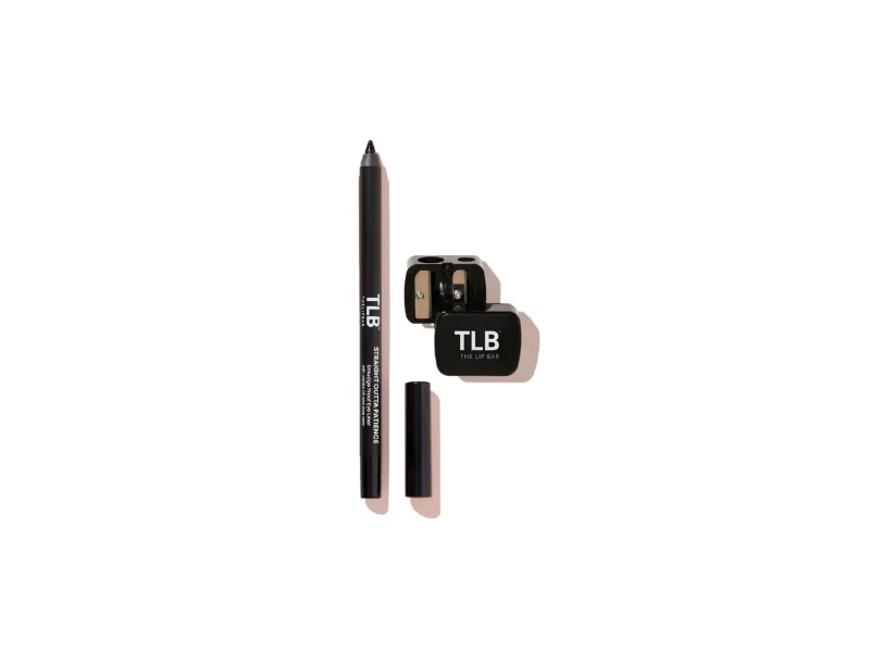 The Lip Bar Straight Line Eyeliner + Sharpener Duo, Black, 0.04 oz/1.2 g