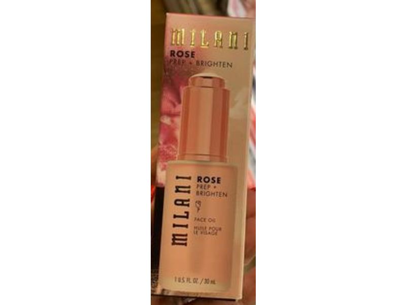 Milani Prep + Brighten Face Oil, Rose, 1 fl oz/30 mL