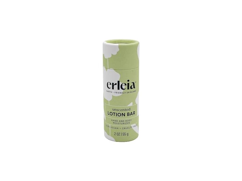Erleia Hand And Body Moisturizer, Unscented Lotion Bar, 2 oz/55 g