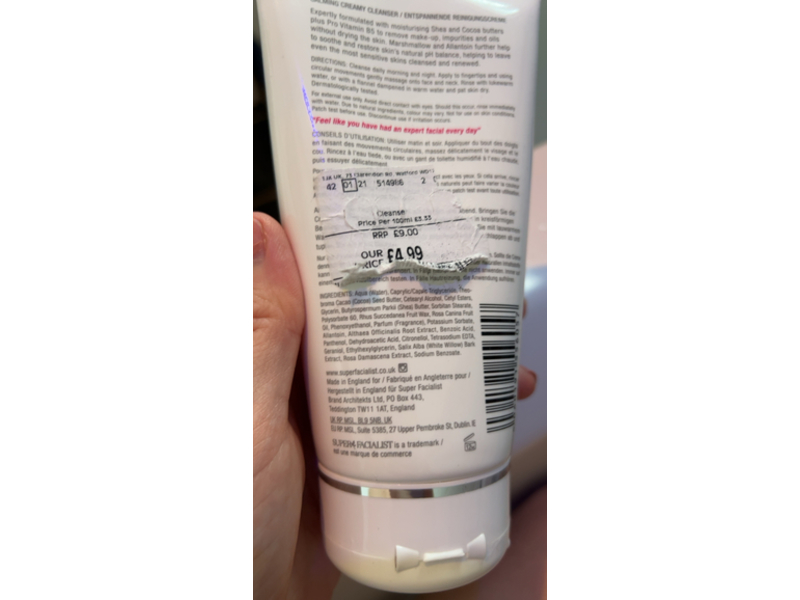 Super Facialist Calming Creamy Cleanser, Rosehip Hydrates, 5 fl oz/150 mL