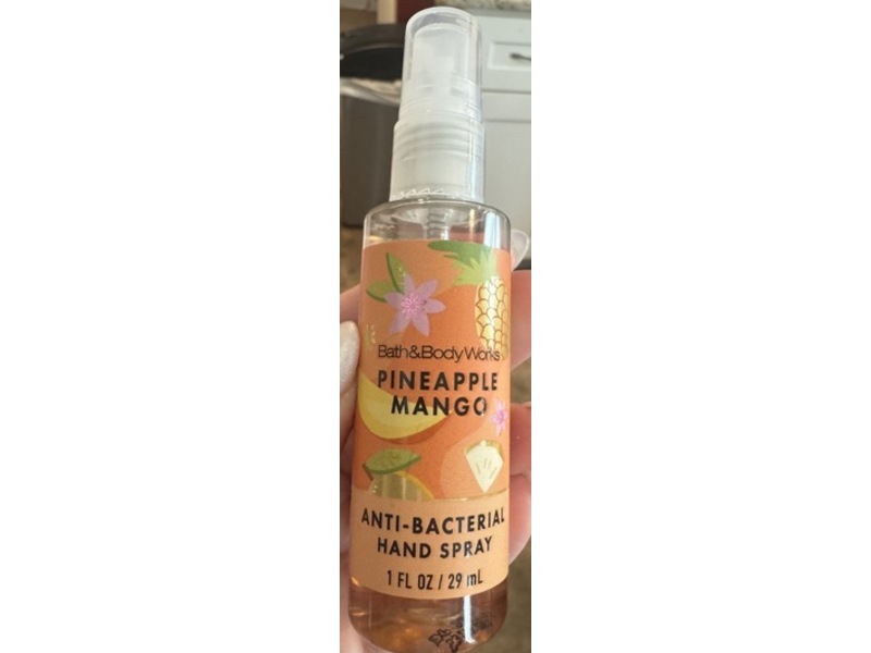 Bath & Body Works Anti Bacterial Hand Spray, Pineapple Mango, 1 fl oz/29 mL