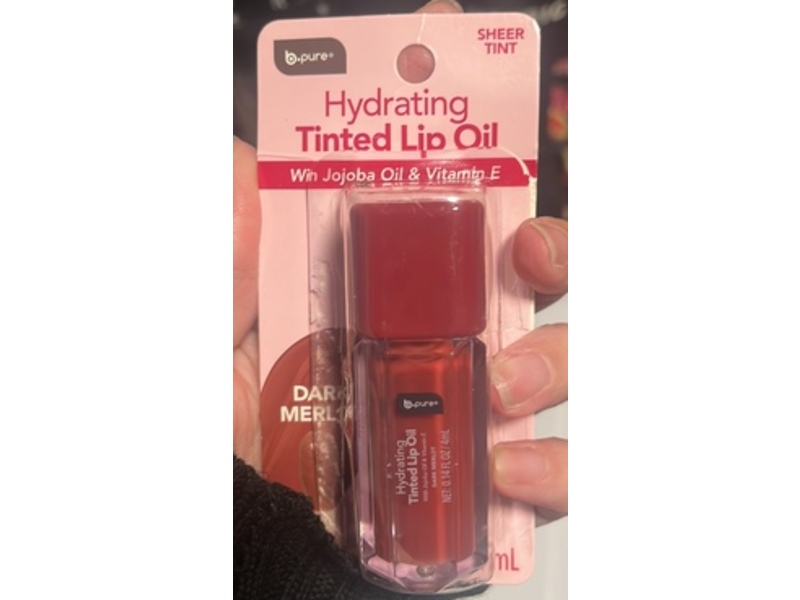 b.Pure Hydrating Tinted Lip Oil, Sheer Tint, 0.14 fl oz/4 mL