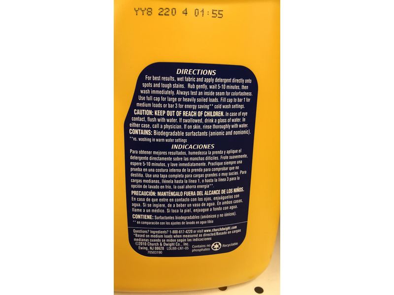 Arm & Hammer Liquid Laundry Detergent, Clean Burst, 100 Loads, 150 fl oz/4.43 L