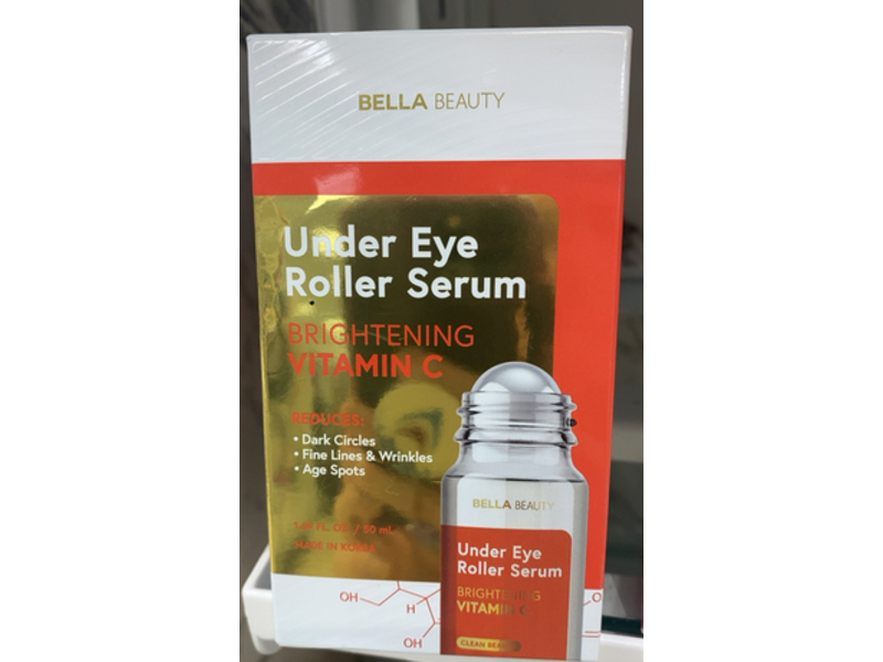 Bella Beauty Under Eye Rollers Serum, Vitamin C, 1.69 fl oz/50 mL