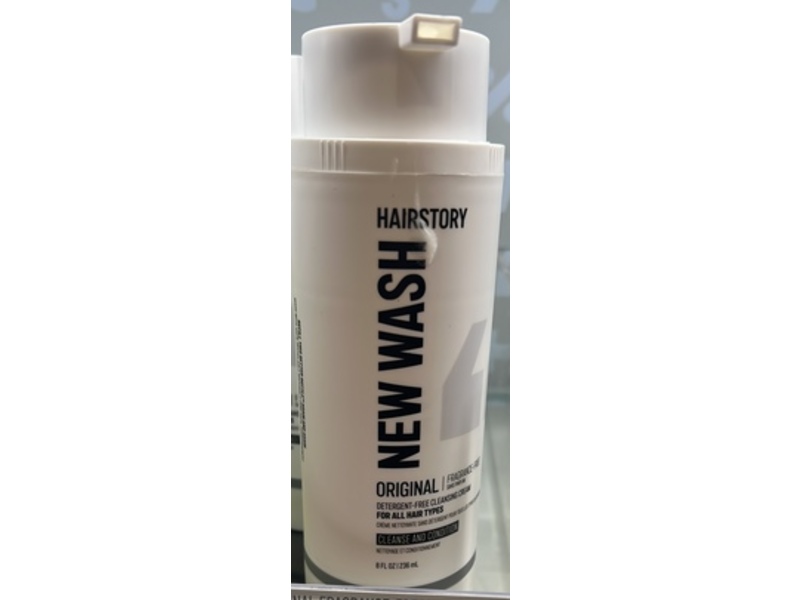 Hairstory New Wash Original Cleansing Cream, Fragrance-Free, 8 fl oz/236 mL