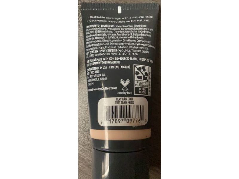 Ulta Beauty Complexion Crush Medium Coverage Foundation, Very Fair Cool, 1 fl oz/29 mL