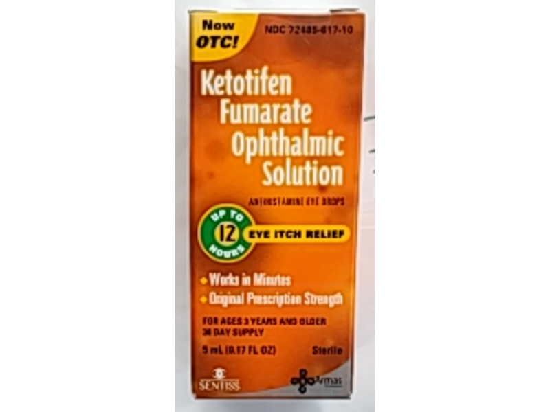 Armas Itch Relief Antihistamine Eye Drops, 0.17 fl oz/5 mL