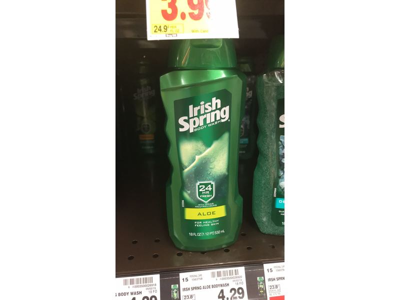 Irish Spring Body Wash, Aloe, 18 fl oz / 532 mL
