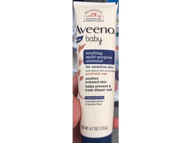 Aveeno Baby Soothing Multi-Purpose Ointment, Sensitive Skin, Fragrance-Free, 4.7 oz/133 g