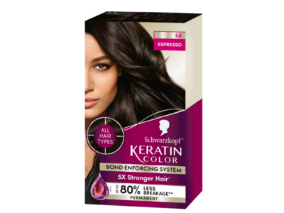 Schwarzkopf Keratin Color Permanent Hair Color, 3.0 Espresso, 1 Application