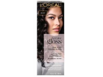 L'Oreal Paris Le Color Gloss Hair Color, Black, 4 fl oz/118 g