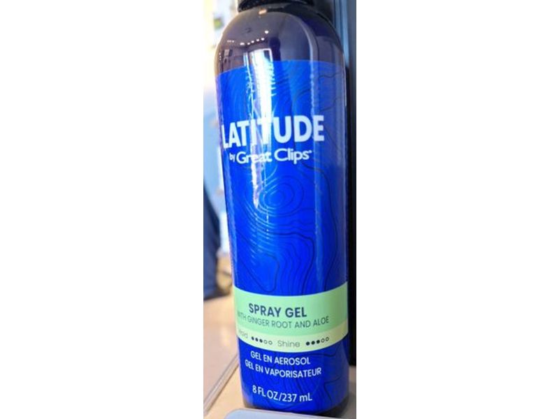Latitude By Great Clips Spray Gel, Ginger Root & Aloe, 8 fl oz/237 mL