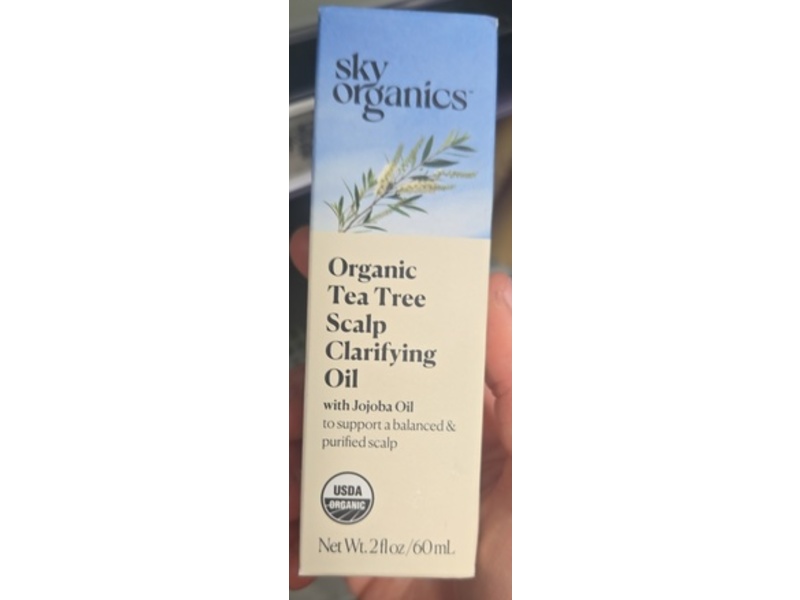 Sky Organics Organic Tea Tree Scalp Clarifying Oil, Jojoba Oil, 2 fl oz/60 mL