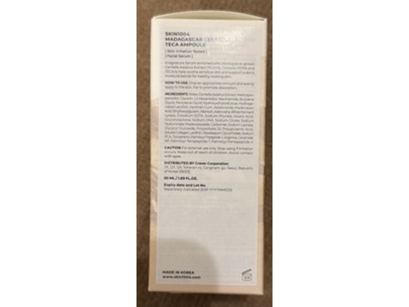 Skin1004 Madagascar Centella Teca Ampoule, 1.69 fl oz/50 mL