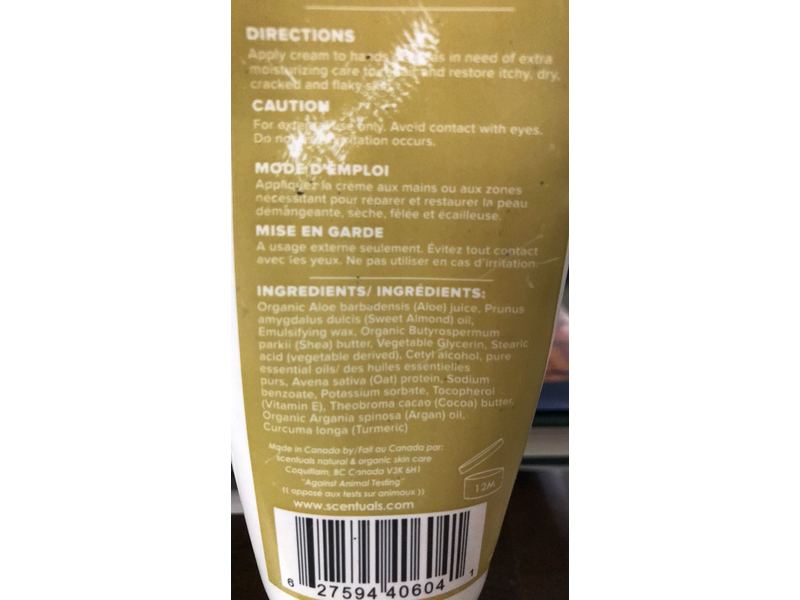 Scentuals Hand Repair Cream, Grapefruit Turmeric, 100 mL