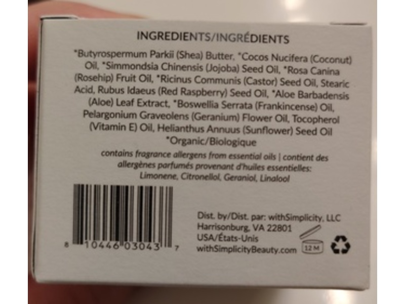 Withsimplicity Face Cream, 1 fl oz/30 mL