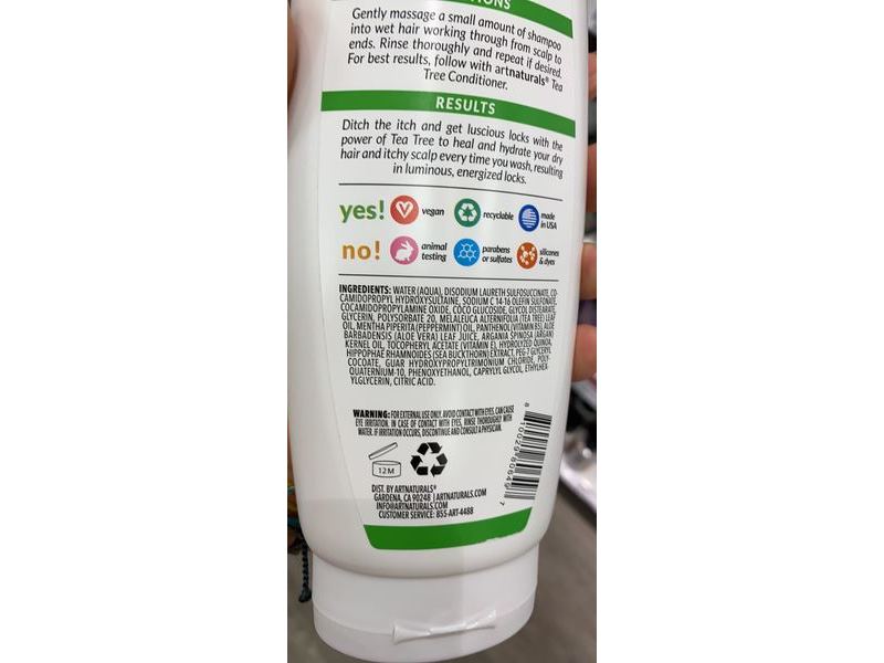 Artnaturals Invigorate Shampoo, Tea Tree, 16 fl oz/473 mL