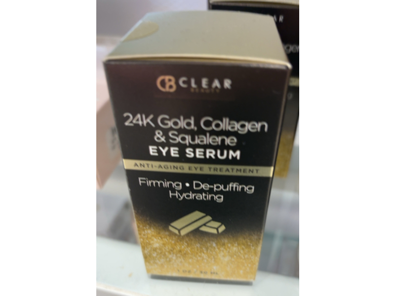 CB Clear Eye Serum, 24k Gold, Collagen & Squalene, 1 oz/30 mL