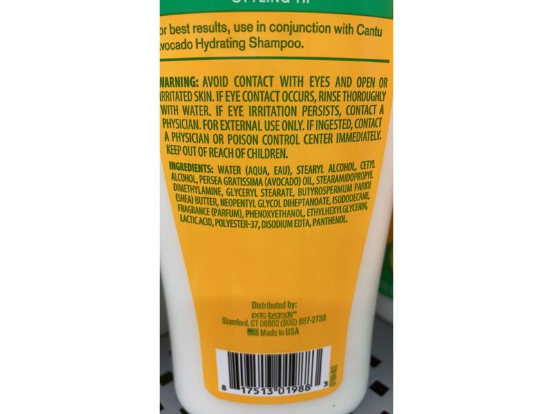 Cantu Avocado Hydrating Conditioner, Avocado Oil & Shea Butter, 13.5 fl oz/400 mL