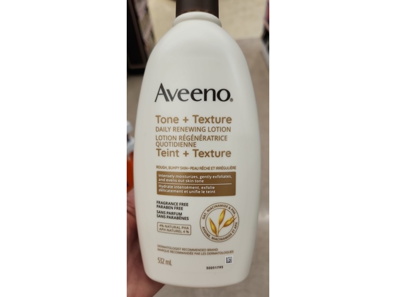 Aveeno Tone + Texture Daily Renewing Lotion, 18 fl oz/532 mL