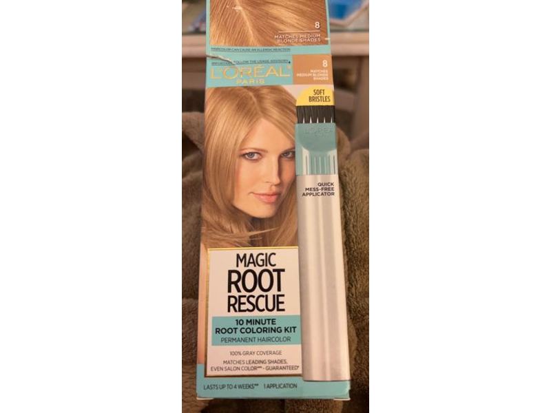 L'Oreal Paris Root Rescue Root Coloring Kit, 8 Medium Blonde, 1 Application