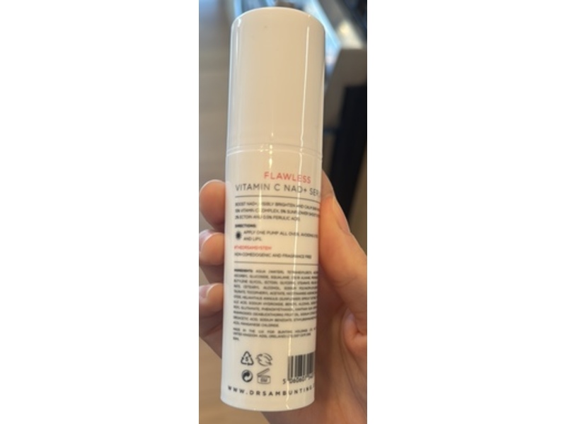 Dr Sam's Flawless Vitamin C NAD+ Serum, 1 fl oz/30 mL