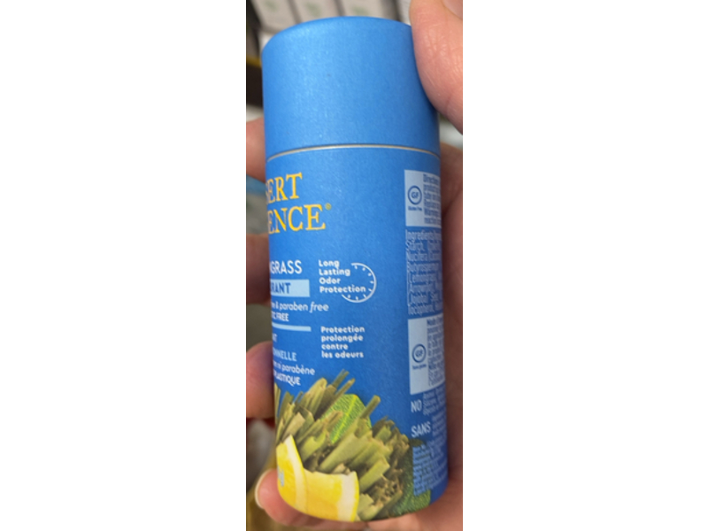 Desert Essence Deodorant, Lemongrass, 2.25 oz/63 g