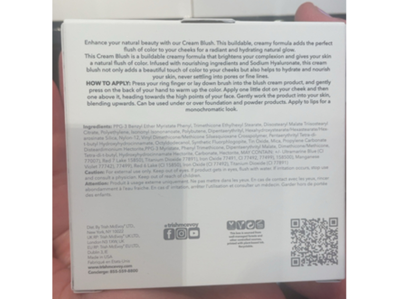 Trish Mcevoy Gorgeous Cream Blush, So Pretty, 0.26 oz/7.5 g